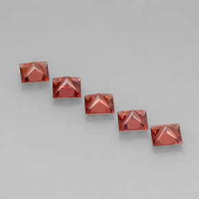 Gemme di Granato Almandino Rosso naturale da  ct, Quadrato, VVS