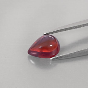 Granato Almandino Rosso scuro naturale da 1.38 ct, Trasparente, Trasparente/Traslucido
