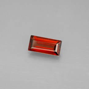 Granato almandino naturale rosso da 0,91 ct, baguette, VVS-VS
