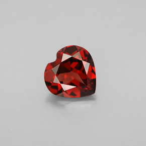 Granato almandino naturale rosso da 1,31 ct, a forma di cuore, VVS-VS