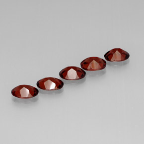 Gemme di Granato Almandino Rosso scuro naturale da  ct, Taglio ovale, VVS-VS