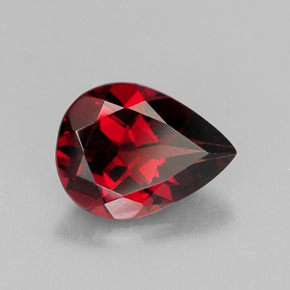 Granato Almandino Rosso scuro naturale da 1.81 ct, Forma a pera, VS