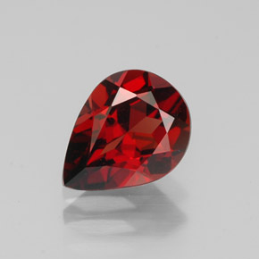 Granato almandino naturale rosso da 1,84 ct, taglio a pera, VS