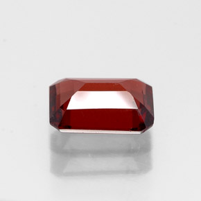 Granato almandino naturale rosso da 1,28 ct, taglio smeraldo, VS