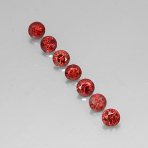 Gemme di Granato Almandino Rosso scuro naturale da  ct, Taglio rotondo, VVS-VS