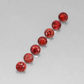 Gemme di Granato Almandino Rosso scuro naturale da  ct, Taglio rotondo, VVS-VS