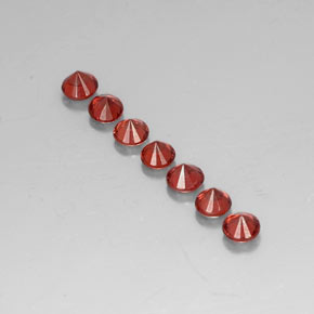 Gemme di Granato Almandino Rosso scuro naturale da  ct, Taglio rotondo, VVS-VS