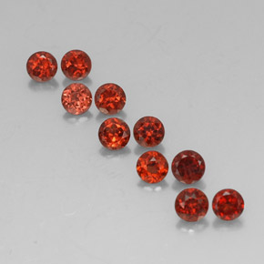 Gemme di Granato Almandino Rosso naturale da  ct, Taglio rotondo, VVS-VS