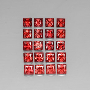 Granato almandino naturale rosso da  ct, quadrato, VVS-VS