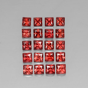 Granato almandino naturale rosso da  ct, quadrato, VVS-VS