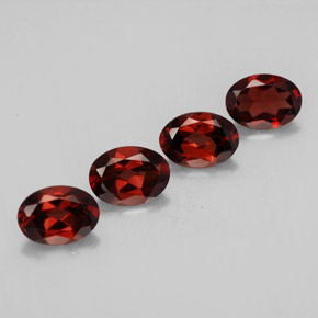 Granato almandino naturale rosso da  ct, taglio ovale, VVS-VS