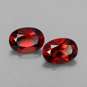 Granato almandino naturale rosso da  ct, taglio ovale, VVS
