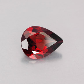 Granato Almandino Rosso scuro naturale da 1.65 ct, Forma a pera, VVS