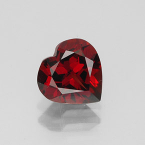 Granato almandino naturale rosso da 1,59 ct, a forma di cuore, VVS