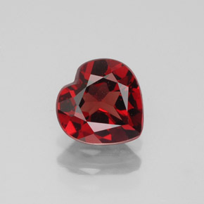 Granato almandino naturale rosso da 1,24 ct, a forma di cuore, VVS-VS