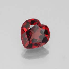 Granato almandino naturale rosso da 1,24 ct, a forma di cuore, VVS-VS