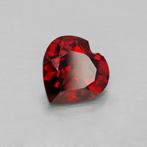Granato almandino naturale rosso da 1,58 ct, a forma di cuore, VVS-VS