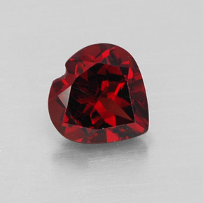Granato almandino naturale rosso da 1,48 ct, a forma di cuore, VVS-VS