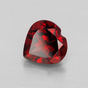 Granato almandino naturale rosso da 1,48 ct, a forma di cuore, VVS-VS