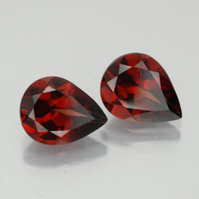 Granato almandino naturale rosso da  ct, taglio a pera, VS