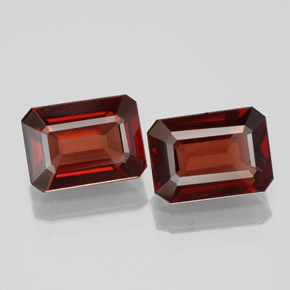 Granato almandino naturale rosso da  ct, taglio smeraldo, VVS-VS