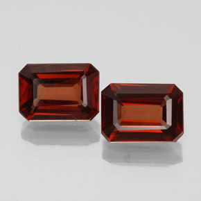 Granato almandino naturale rosso da  ct, taglio smeraldo, VVS-VS