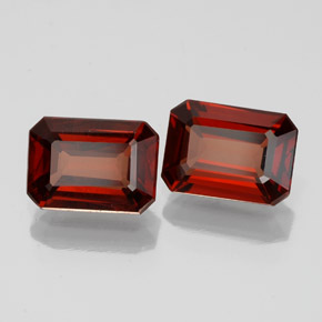 Granato almandino naturale rosso da  ct, taglio smeraldo, VVS-VS
