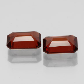 Granato almandino naturale rosso da  ct, taglio smeraldo, VVS-VS