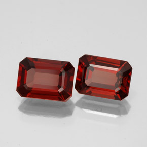Granato almandino naturale rosso da  ct, taglio smeraldo, VS