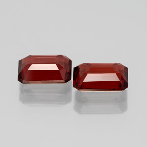 Granato almandino naturale rosso da  ct, taglio smeraldo, VVS-VS