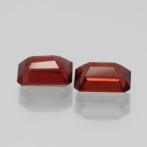 Granato almandino naturale rosso da  ct, taglio smeraldo, VVS-VS