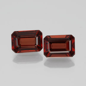 Granato almandino naturale rosso da  ct, taglio smeraldo, VVS-VS
