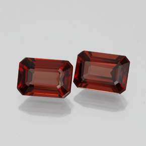 Granato almandino naturale rosso da  ct, taglio smeraldo, VVS-VS