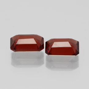 Granato almandino naturale rosso da  ct, taglio smeraldo, VVS-VS