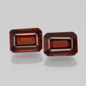 Granato almandino naturale rosso da  ct, taglio smeraldo, VVS-VS