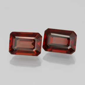 Granato almandino naturale rosso da  ct, taglio smeraldo, VVS-VS