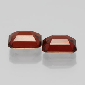 Granato almandino naturale rosso da  ct, taglio smeraldo, VVS-VS