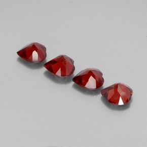 Gemme di Granato Almandino Rosso scuro naturale da  ct, A forma di cuore, VVS-VS