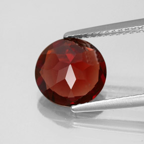 Granato Almandino Rosso scuro naturale da 2.54 ct, Taglio rotondo, VS