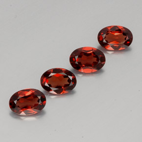 Granato almandino naturale rosso da  ct, taglio ovale, VVS-VS