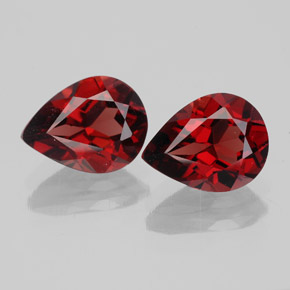 Granato almandino naturale rosso da  ct, taglio a pera, VVS-VS