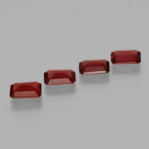 Gemme di Granato Almandino Rosso scuro naturale da  ct, Taglio smeraldo, VVS-VS