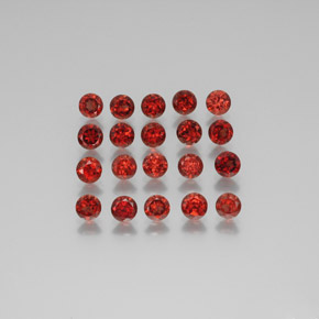 Gemme di Granato Almandino Rosso naturale da  ct, Taglio rotondo, VS