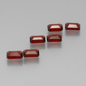 Gemme di Granato Almandino Rosso naturale da  ct, Taglio smeraldo, VS