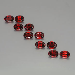 Granato almandino naturale rosso da 8,49 ct, taglio ovale, VS