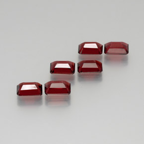 Gemme di Granato Almandino Rosso scuro naturale da  ct, Taglio smeraldo, VS