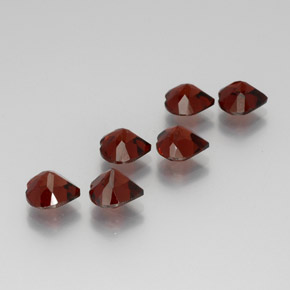 Gemme di granato almandino rosso scuro naturale da 9,63 ct, a forma di cuore, VS