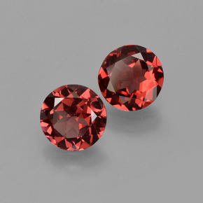Granato almandino naturale rosso da  ct, taglio rotondo, VS