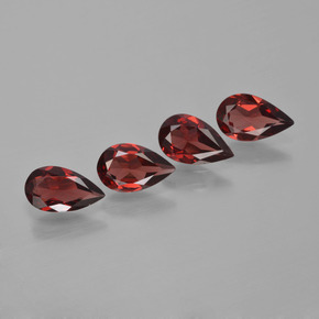 Granato almandino naturale rosso da  ct, taglio a pera, VS