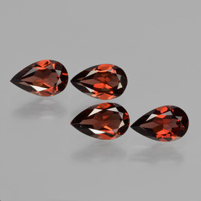 Granato almandino naturale rosso da  ct, taglio a pera, VVS-VS